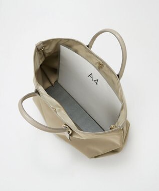 TOPKAPI 【Breath TOPKAPI】ナイロン レザーハンドル シンプル トートバッグ / 軽量 / A4対応 グレージュ