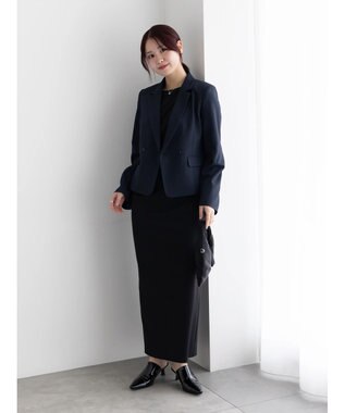 Te chichi フレア袖クロップトテーラードジャケット【AOYAMA FASHION ASSOCIATION × Te chichi】 ネイビー