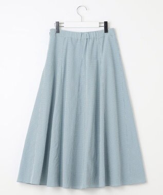 J.PRESS LADIES 【洗える】アセVis ギンガム スカート シーグリーン系3