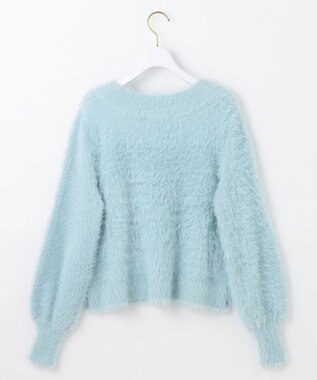 ANY SIS 【洗える】フィルムラメシャギー ニット ミント