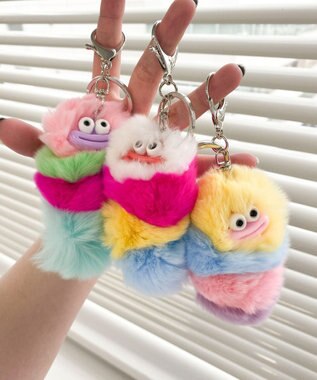 WEGO イモムシモンスターぬいキーホルダー 柄1