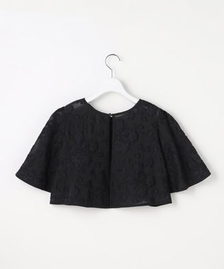 ANY SIS 【2SET】ジャガード ケープ トップス × サロペット ブラック