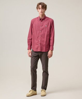 J.PRESS MEN このさりげなさが大人気【IVY COLLECTION】【UNISEX】バックブルチェックガーメントダイ シャツ / B.D. ワイン系3