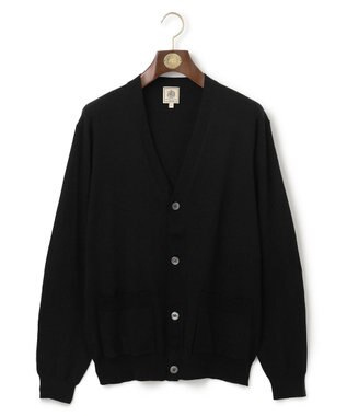 J.PRESS MEN ハイゲージ ニット カーディガン ブラック系