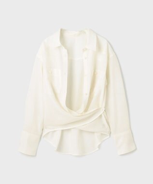 GRACE CONTINENTAL シアー2wayウエスタンシャツ キナリ