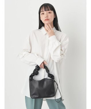 earth music&ecology ギャザースリーブシャツ