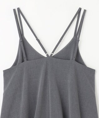 ANY 【洗濯機可能/ストレッチ】ウールライクキャミワンピース グレー