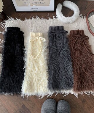 WEGO シャギーレッグカバー ブラウン