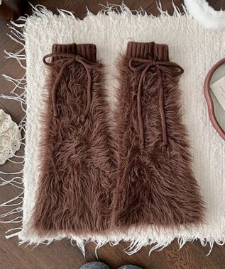 WEGO シャギーレッグカバー ブラウン