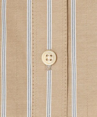 J.PRESS LADIES L TC ハイカウントストライプ シャツ ブラウス モカストライプ系