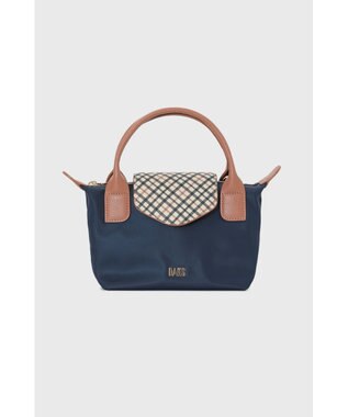 DAKS 【2WAY】ナイロン×牛革 ハウスチェック ミニバッグ ラベンダー