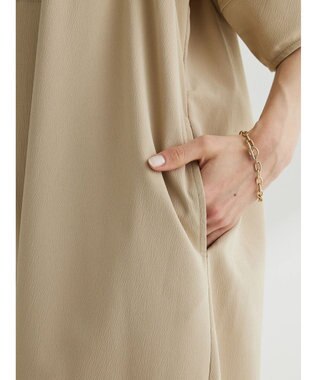 Green Parks ■ＥＳＣＡＲ　ランタンスリーブシャツワンピース Beige