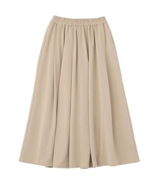 Green Parks プリーツサテンフレアスカート Light Beige