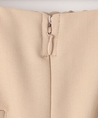 自由区 【洗える】オックスストレッチストレート スカート ベージュ