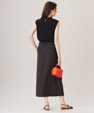 自由区 S 【セットアップ対応・接触冷感・UVカット・洗える】ライトバスケットクロス スカート ダークブラウン