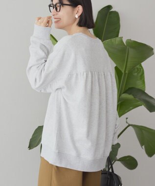 AMERICAN HOLIC バックギャザー裏毛プルオーバー Gray Mixture