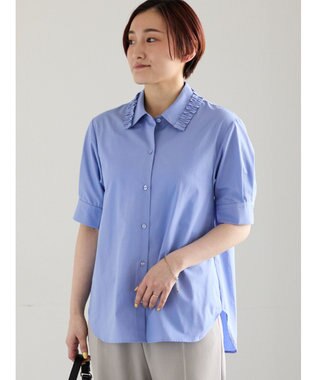 Te chichi ミニフリルトリムカラーブラウス