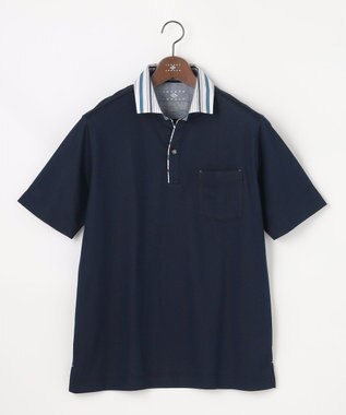 JOSEPH ABBOUD 【愛されて21年！オーガニックコットン使用】ダディ ポロシャツ ネイビー系