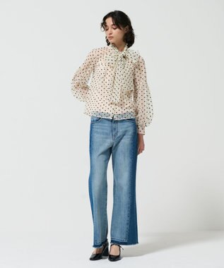 GRACE CONTINENTAL チュールドットボウタイブラウス キナリ