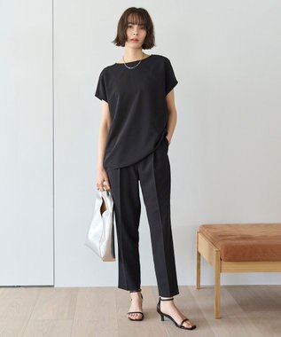 UNFILO サマーセットアップ Tブラウス ブラック