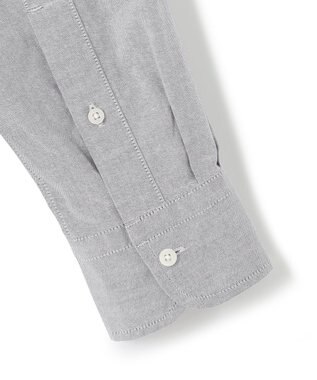 J.PRESS MEN 【WEB・一部店舗限定】オックス バンドカラーシャツ ライトグレー系
