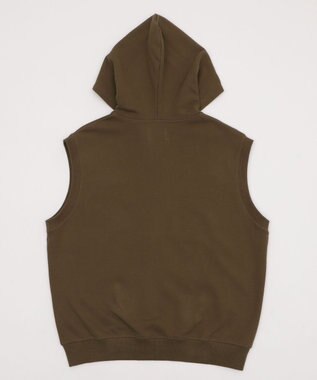 WEGO 【ユニセックス着用ITEM】ショートノースリーブZIPパーカー ブラウン