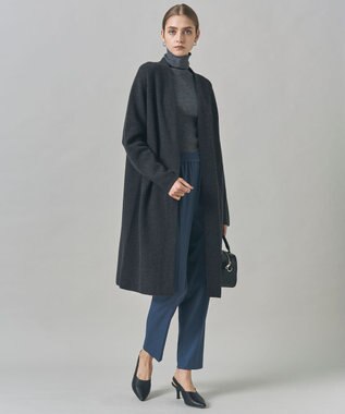 ICB L ミルドウール ロングカーディガン チャコール系