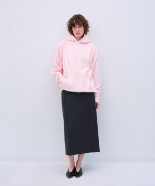 ATON MERINO COLLEGE JERSEY | タックストレートスカート  CHARCOAL GRAY