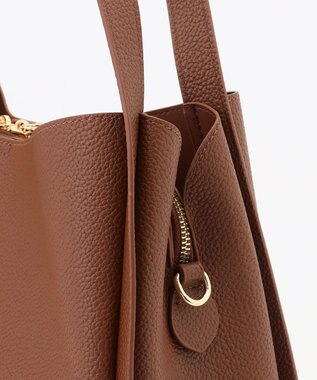 LA BAGAGERIE ソフトシュリンク2WAYハンドバッグ large チョコ
