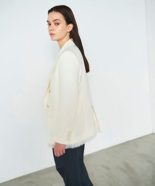 GRACE CONTINENTAL ツイードテーラージャケット ホワイト