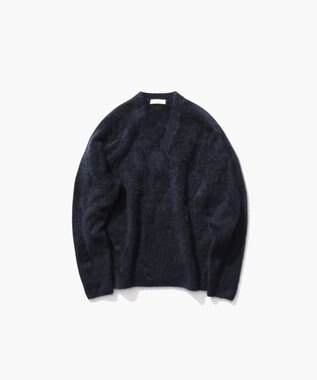 ATON ROYAL FUR CASHMERE | Vネックセーター NAVY