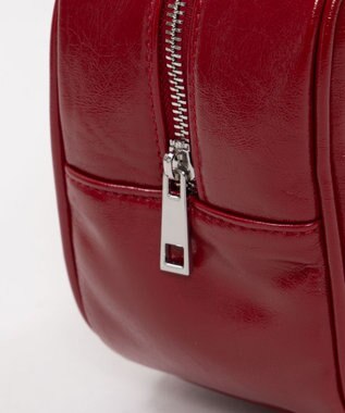 WEGO スタッズハートチャーム付きハトメボストン レッド