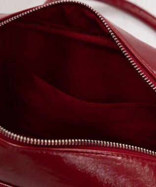 WEGO スタッズハートチャーム付きハトメボストン レッド