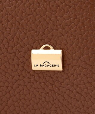 LA BAGAGERIE ソフトシュリンク2WAYハンドバッグ large チョコ
