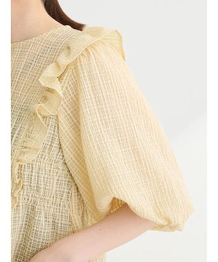 Green Parks ・ＥＬＥＮＣＡＲＥ　ＤＵＥ　シャドーチェックブラウス Yellow