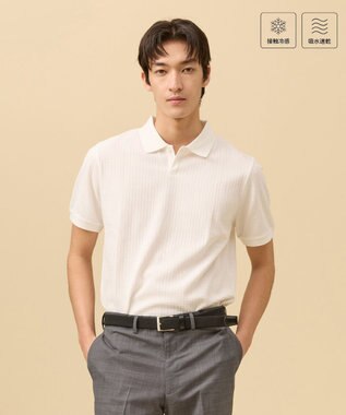 J.PRESS MEN クールビズ対応【接触冷感 / 吸水速乾】【J.PRESS PREMIUM JERSEY】スキッパー ポロシャツ