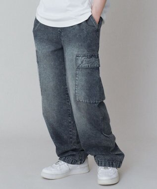 WEGO 【KIDS】デニムイージーカーゴパンツ（JUNIOR）