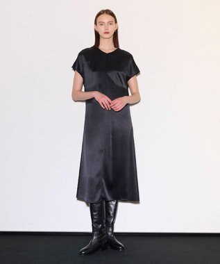 JOSEPH 【洗える】シルクサテン　ドレス Black
