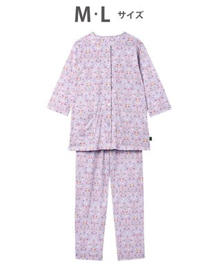 WACOAL パジャマ 綿100%(本体) 天竺素材 ミントン 7分袖 長袖 長ズボン レディース NDT266 /ワコール