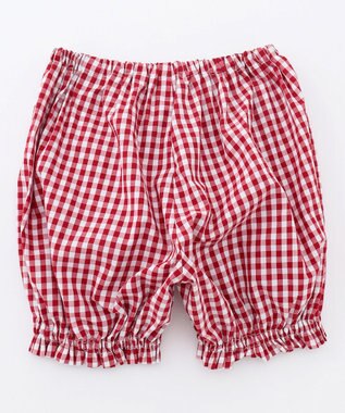 組曲 KIDS 【80-100㎝】ギンガム セットアップ レッド系3