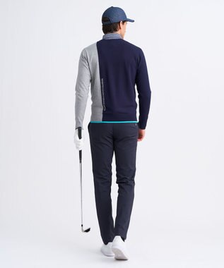 23区GOLF 【MEN】ハイゲージスムースパンツ ストレッチ ネイビー系