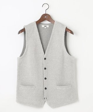 JOSEPH ABBOUD 【清涼感】洗える！ストローヤーンニット ベスト ライトグレー系
