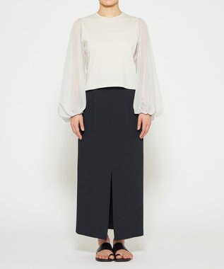 uncrave シアースリーブカットソー（uncrave STANDARD） グレージュ