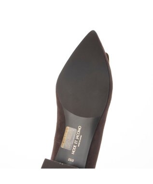 MODE ET JACOMO <MODE ET JACOMO>ポインテッドトゥバックルパンプス ダークブラウンスエード