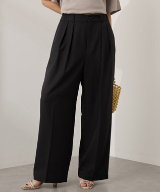 AMERICAN HOLIC タックワイドパンツ Black