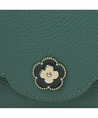 CLATHAS ペルル 外ボックス二つ折り財布 グリーン