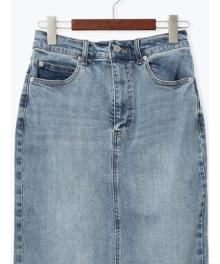 Te chichi デニムトラペーズスカート サックスブルー