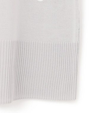 TOCCA 【洗える】RIBBON PARTY ニットドレス グレー×ホワイト