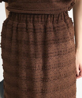 Green Parks ・ＳＵＧＡＲ　ＳＰＯＯＮ　レースフリルナロースカート Brown