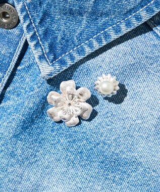 AMERICAN HOLIC ２セットフラワーブローチ Silver